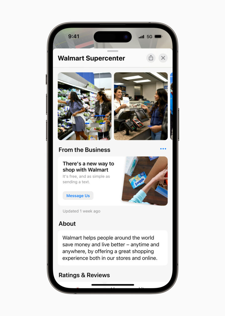 Apple Business Connect Ecosystem Showcase Walmart